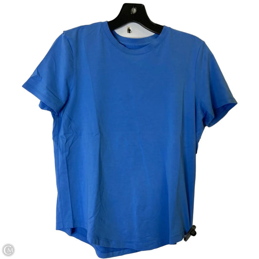 Athletic Top Short Sleeve By Lululemon In Blue, Size: S