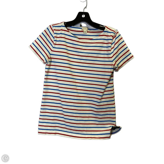 Top Short Sleeve Basic By J. Crew In Blue Red & White, Size: Xs