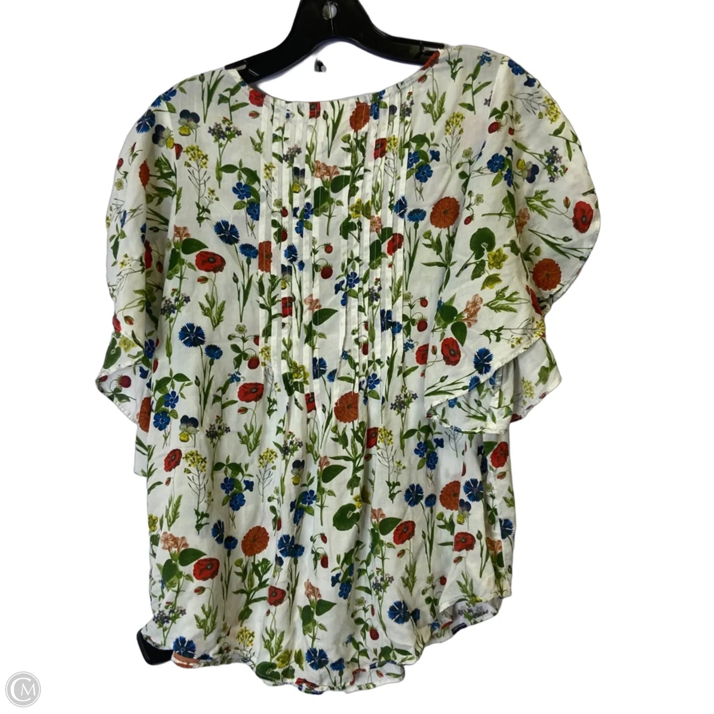 Blouse Short Sleeve By Maeve In Floral Print, Size: 4