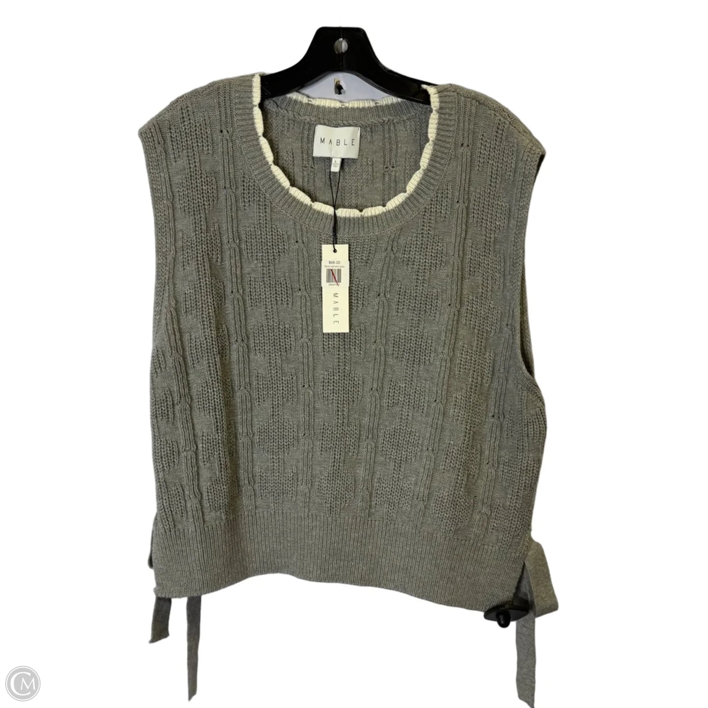 Top Sleeveless By Clothes Mentor In Grey, Size: L