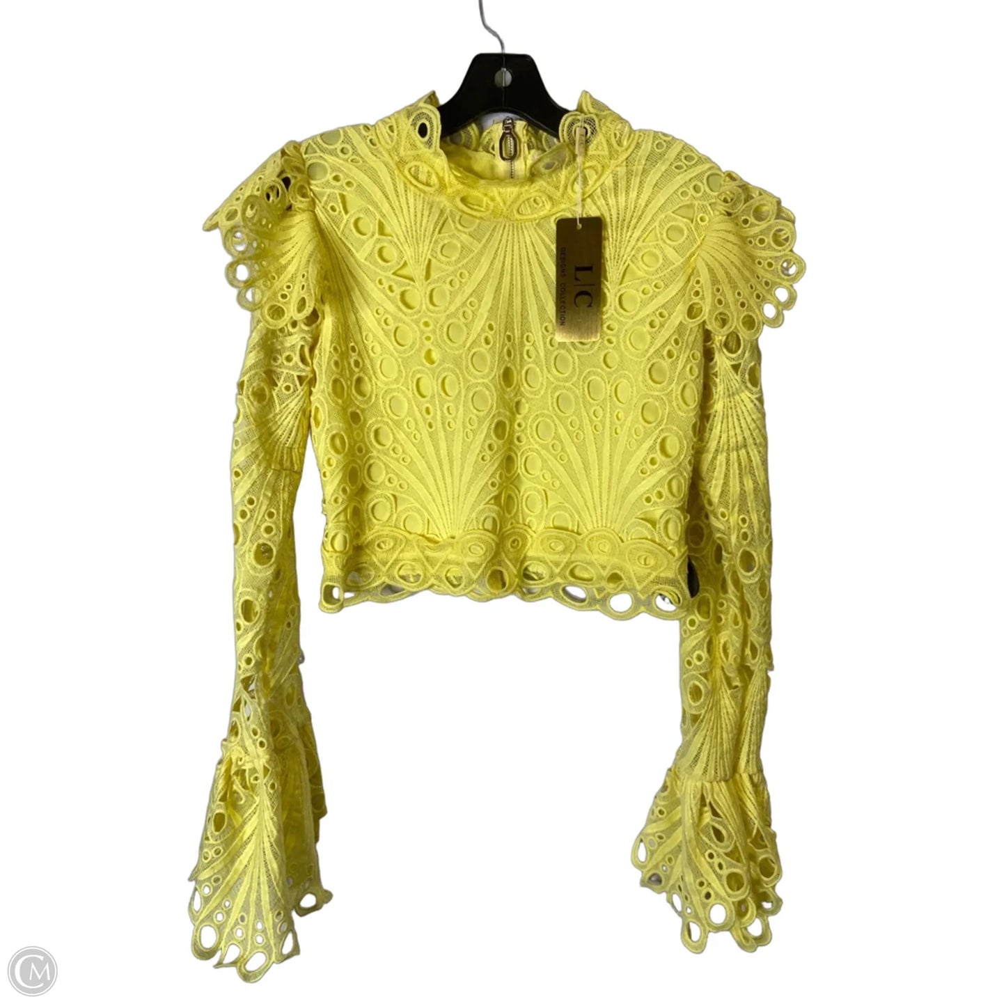 Blouse Long Sleeve By Clothes Mentor In Yellow, Size: L