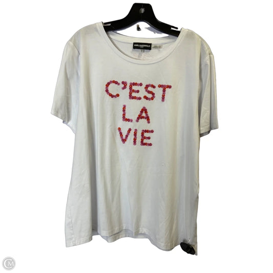 Top Short Sleeve Basic By Cmc In White, Size: Xl