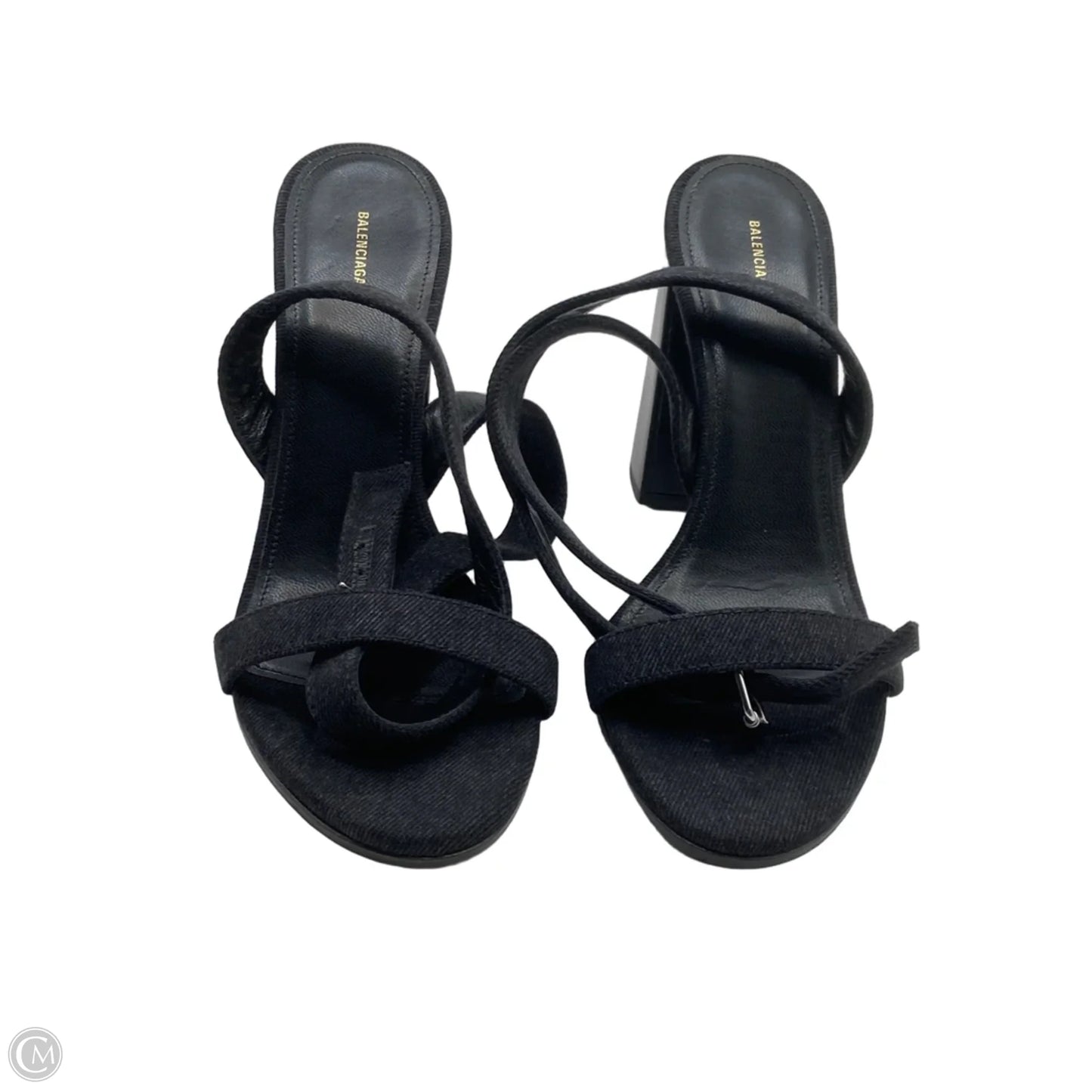 Shoes Luxury Designer By Balenciaga In Blue Denim, Size: 9.5