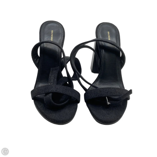 Shoes Luxury Designer By Balenciaga In Blue Denim, Size: 9.5