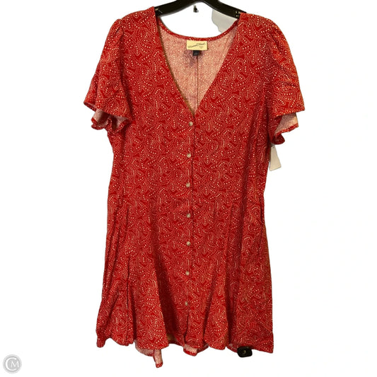 Dress Casual Short By Universal Thread In Red, Size: L