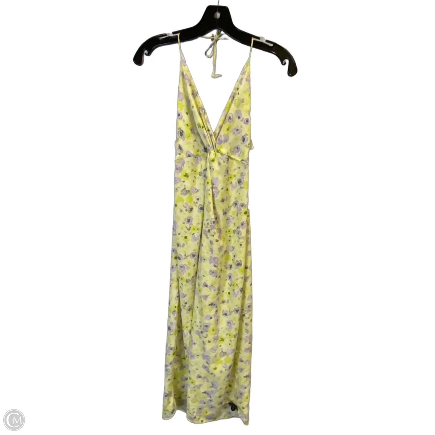 Dress Casual Midi By H&m In Yellow, Size: S