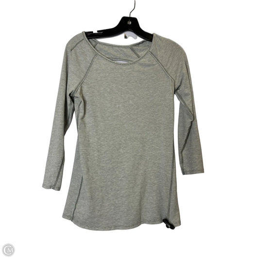 Athletic Top Long Sleeve Crewneck By Lululemon In Grey, Size: M