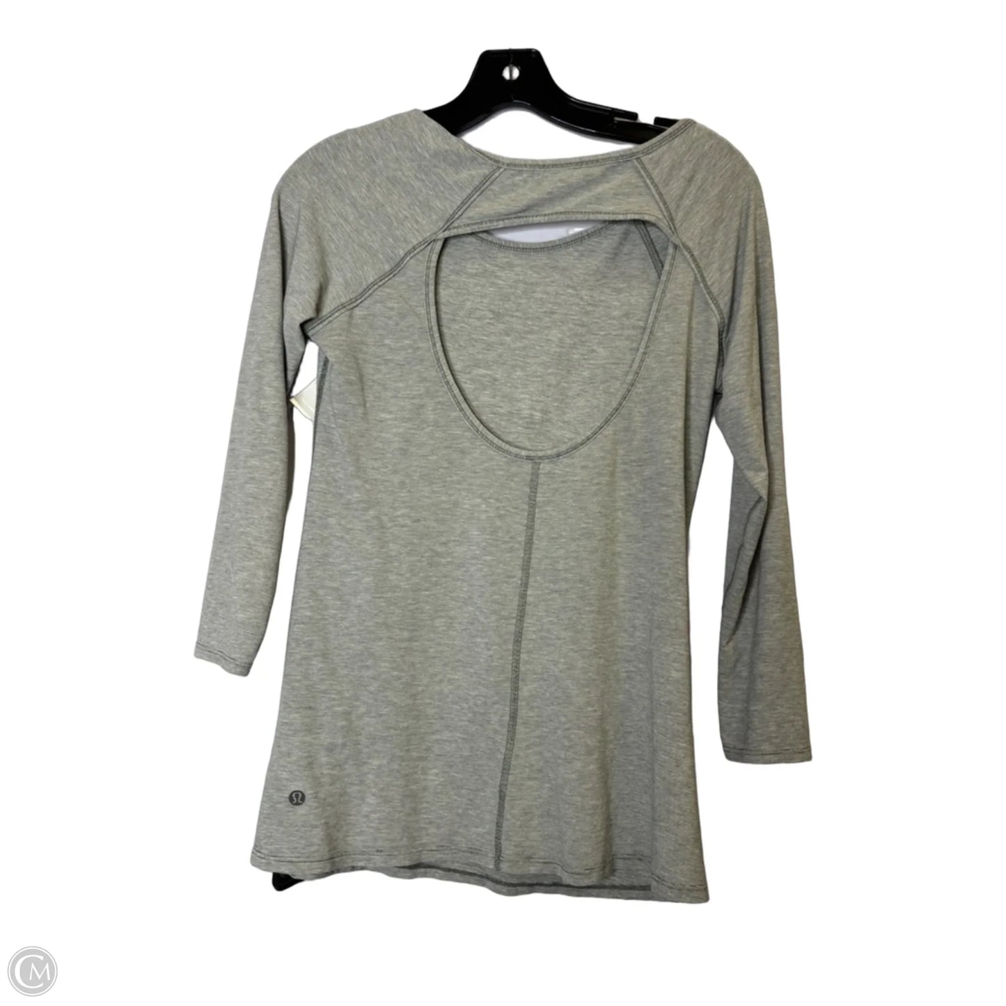 Athletic Top Long Sleeve Crewneck By Lululemon In Grey, Size: M