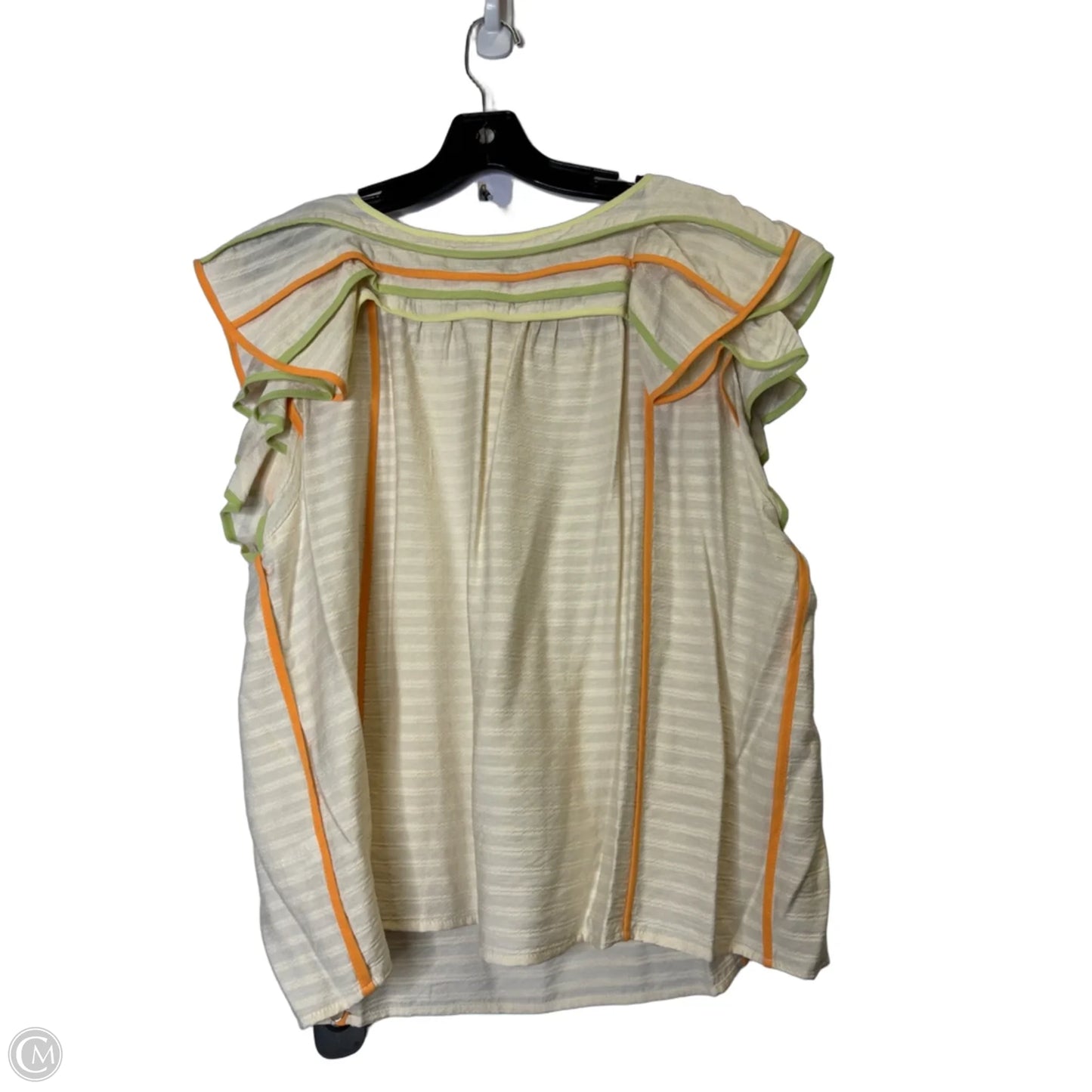 Top Short Sleeve By Versona In Cream, Size: Xl