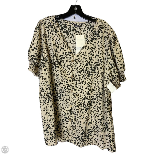 Top Short Sleeve By Bloomchic In Animal Print, Size: 18