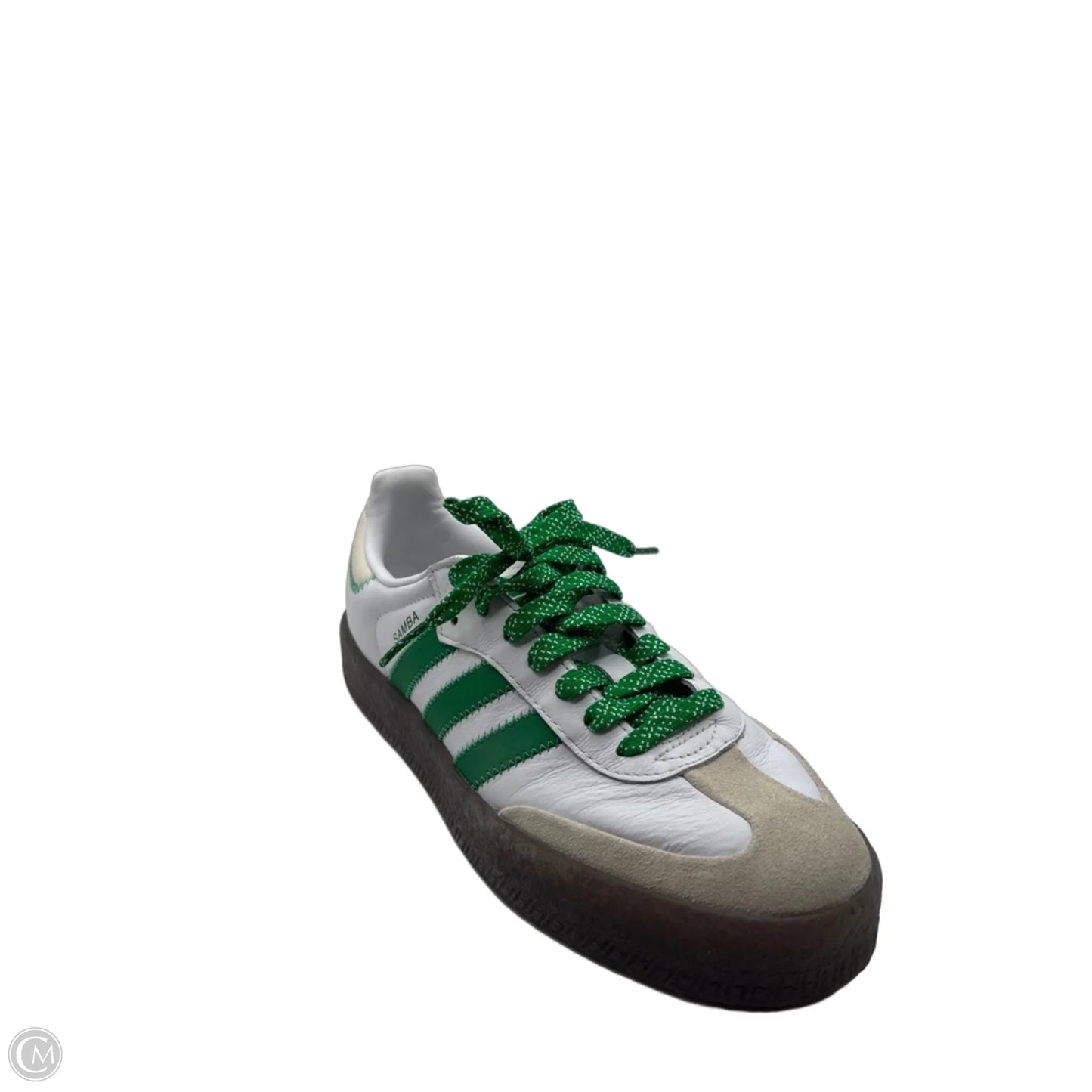 Shoes Sneakers By Adidas In Green & White, Size: 8
