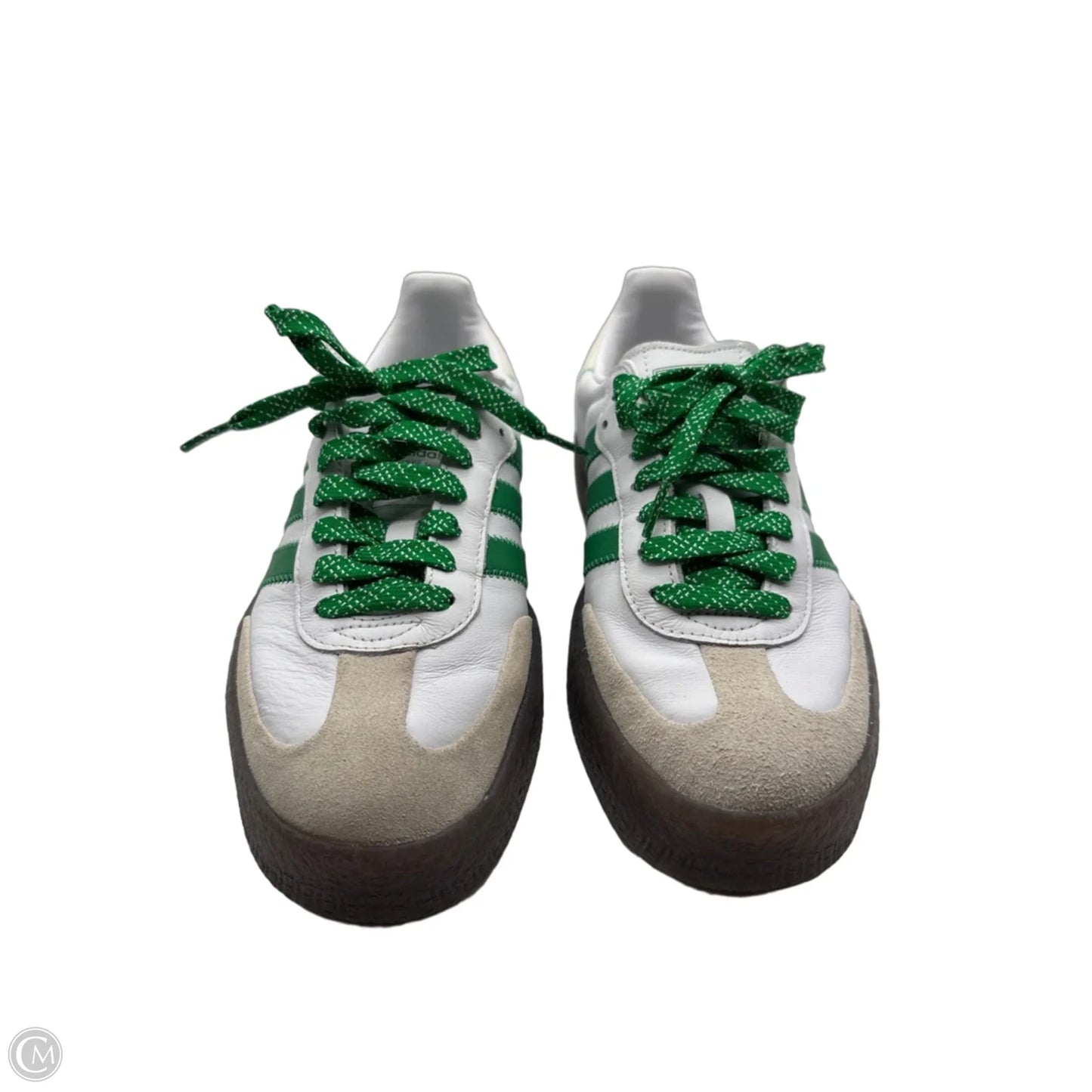 Shoes Sneakers By Adidas In Green & White, Size: 8