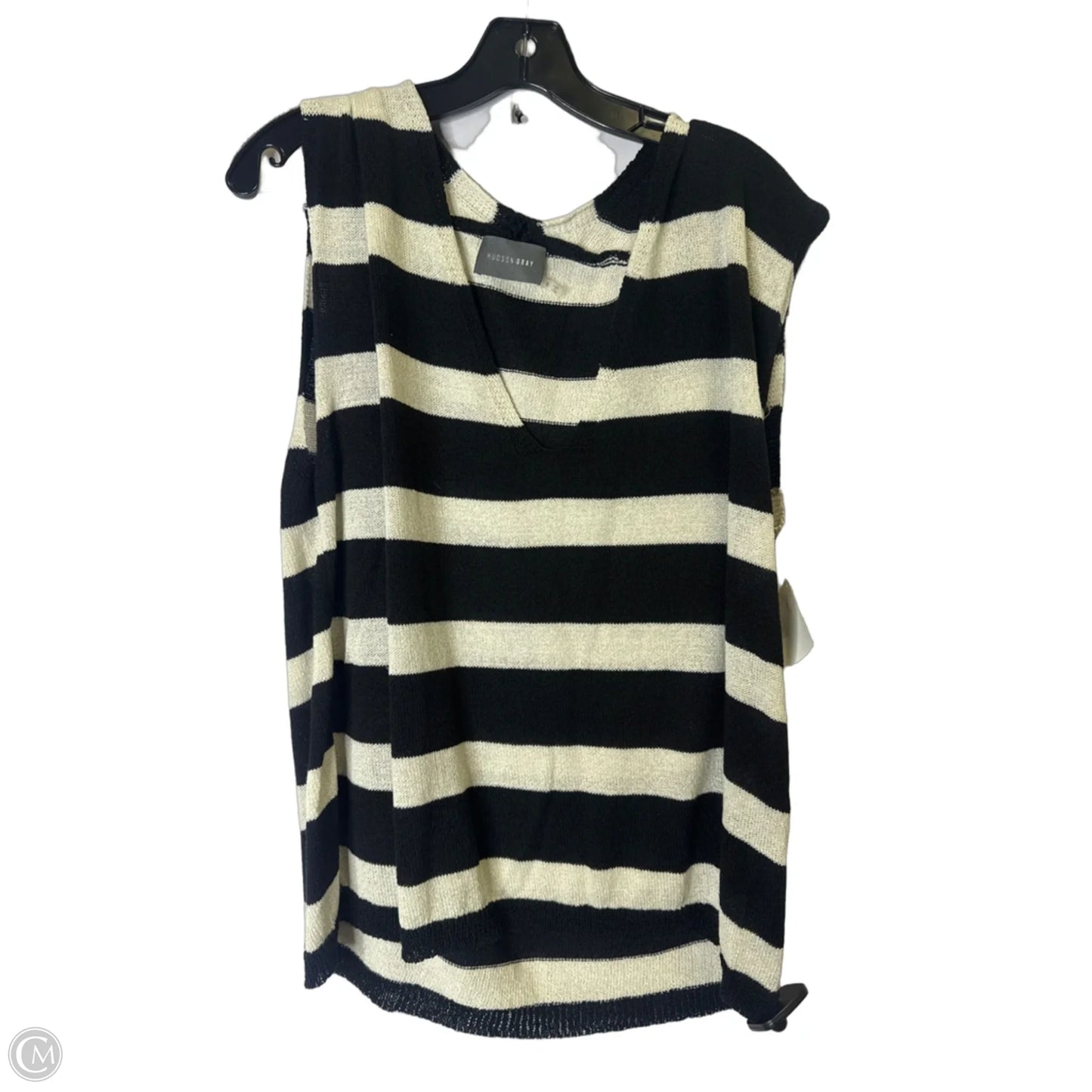 Top Sleeveless By Clothes Mentor In Black & Cream, Size: S