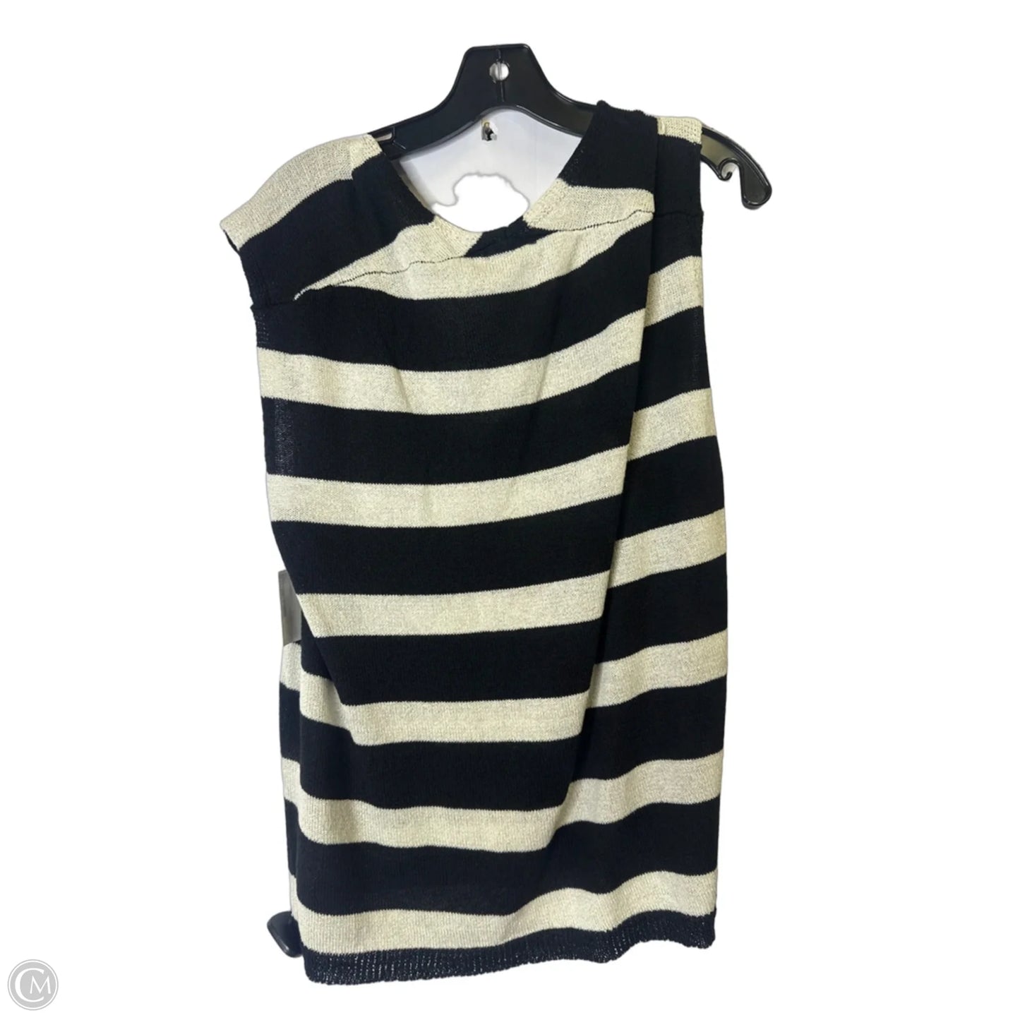Top Sleeveless By Clothes Mentor In Black & Cream, Size: S