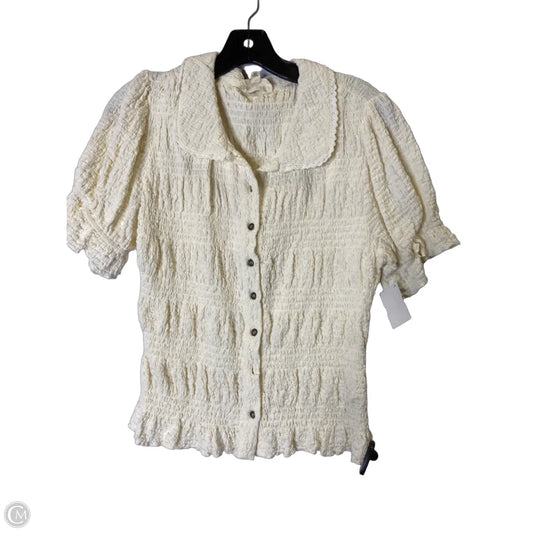 Top Short Sleeve By Umgee In Cream, Size: S