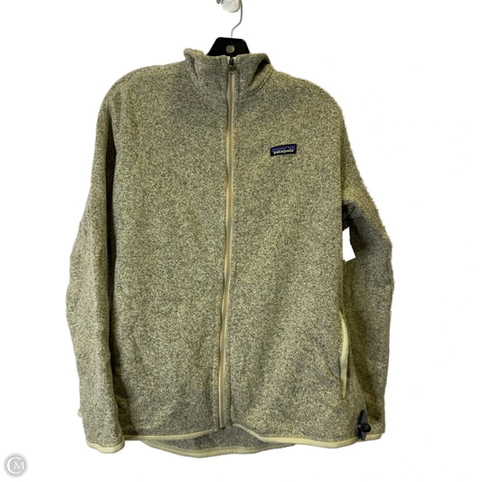 Jacket Fleece By Patagonia In Tan, Size: Xxl