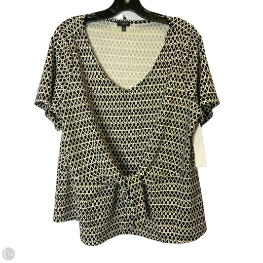 Top Short Sleeve By Talbots In Black, Size: 2x Petite