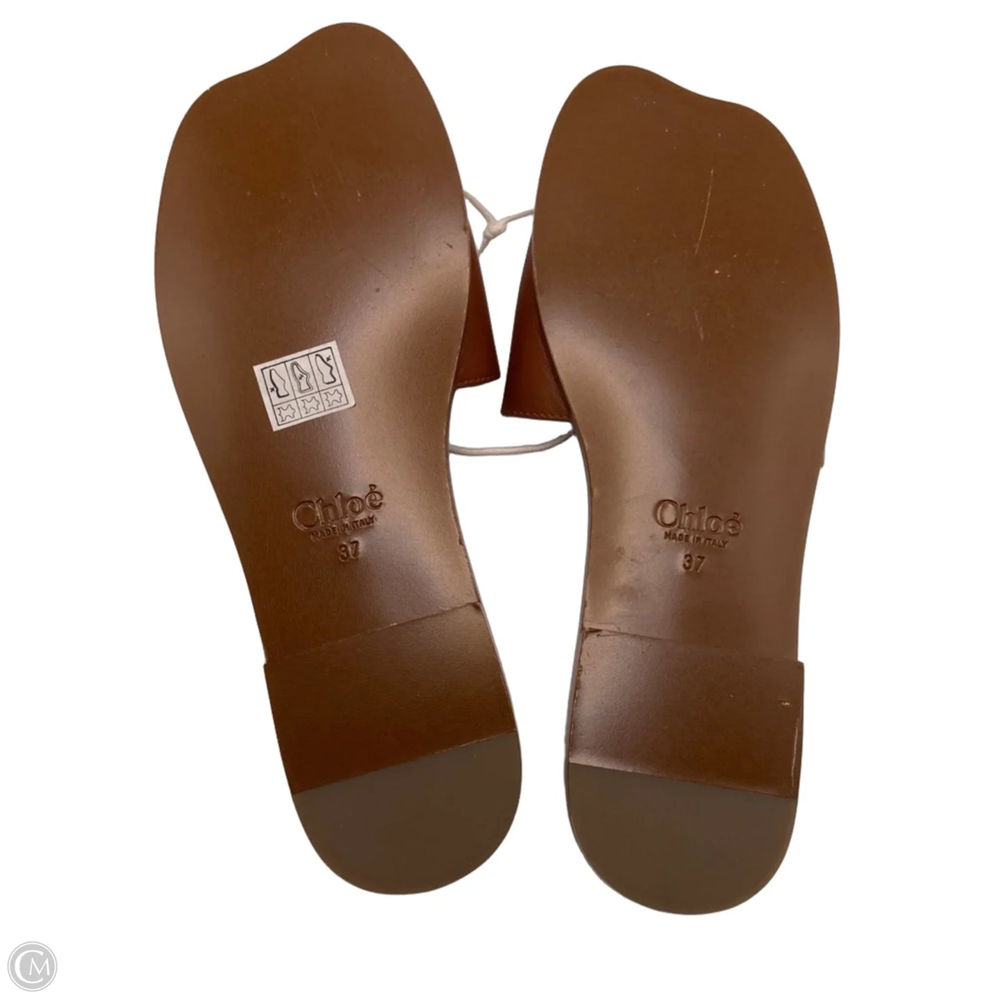 Sandals Luxury Designer By Chloe In Brown, Size: 7