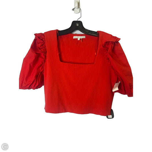 Top Short Sleeve By English Factory In Red, Size: L