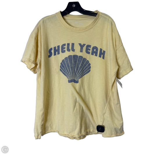 Top Short Sleeve Basic By Aerie In Yellow, Size: S