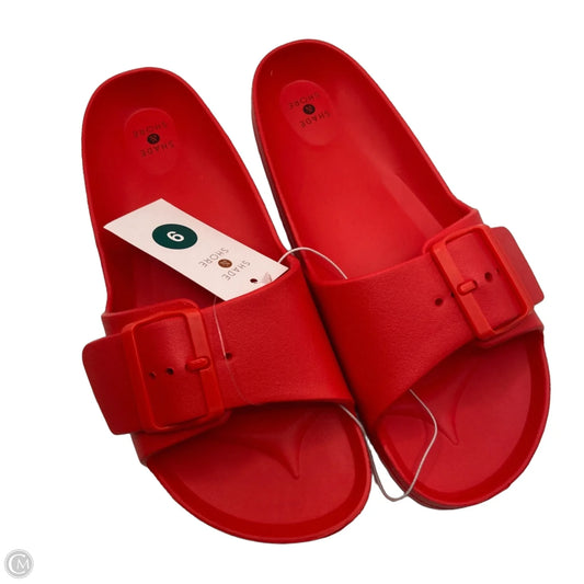 Sandals Flats By Shade & Shore In Red, Size: 9