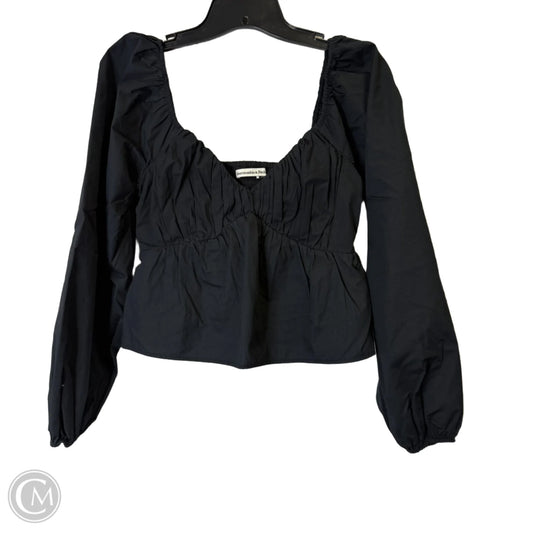 Top Long Sleeve By Abercrombie And Fitch In Black, Size: S