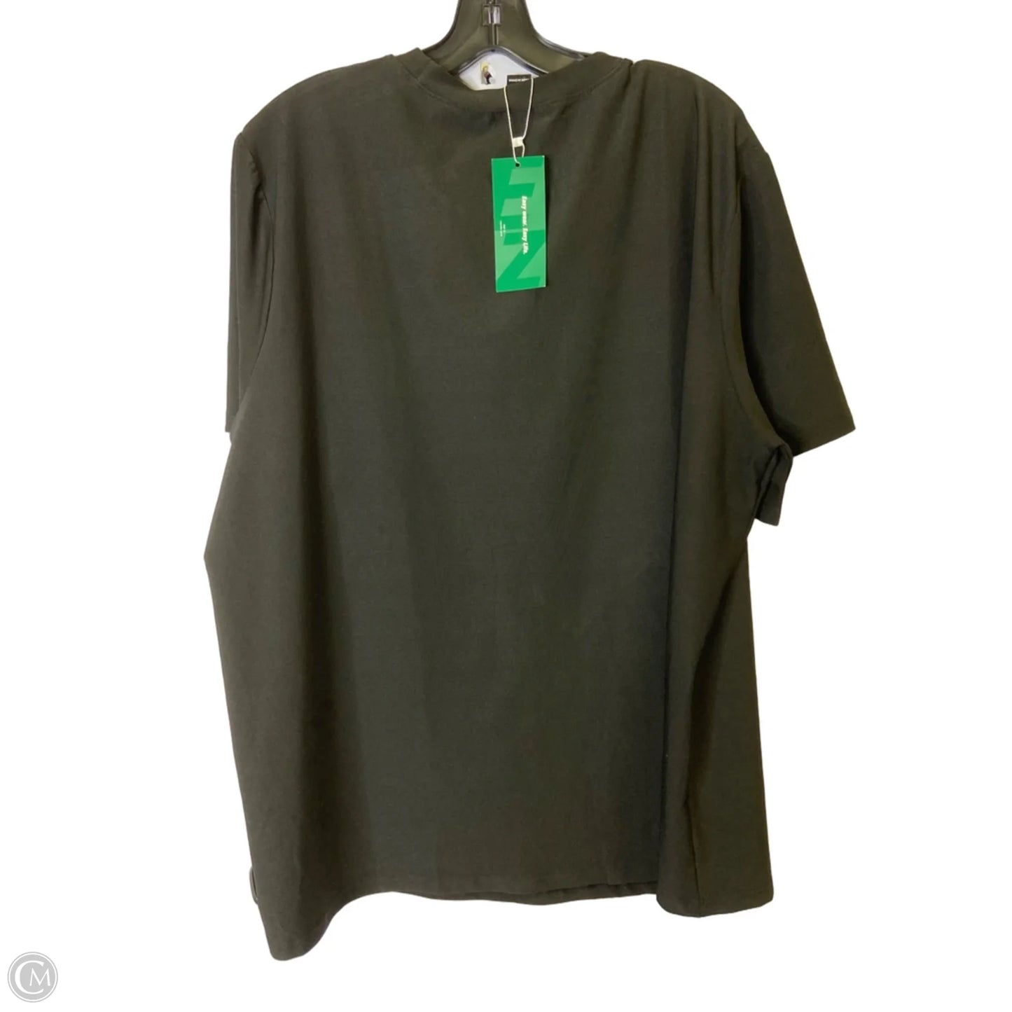 Top Short Sleeve Basic By Shein In Black, Size: 3x