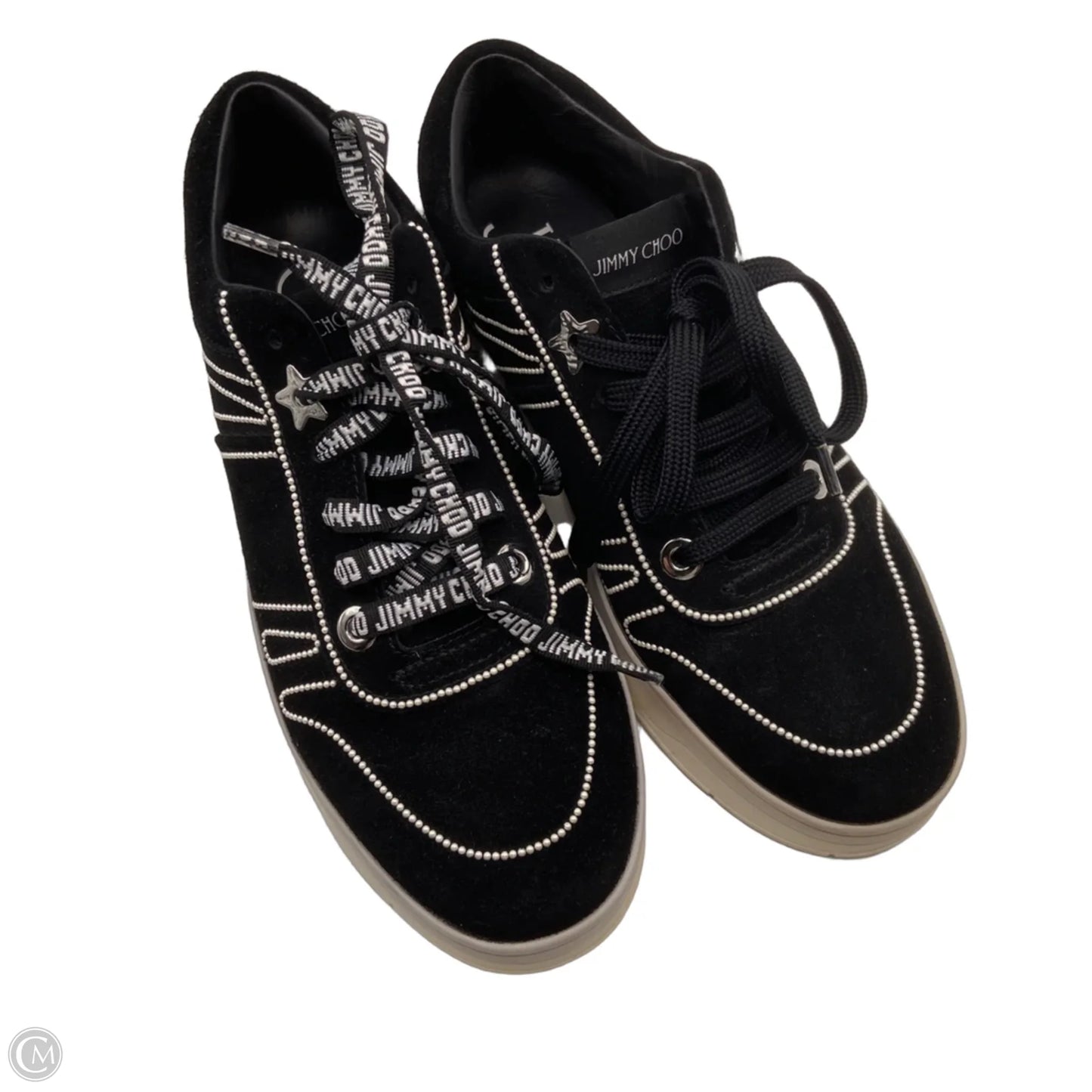 Shoes Luxury Designer By Jimmy Choo In Black, Size: 9.5