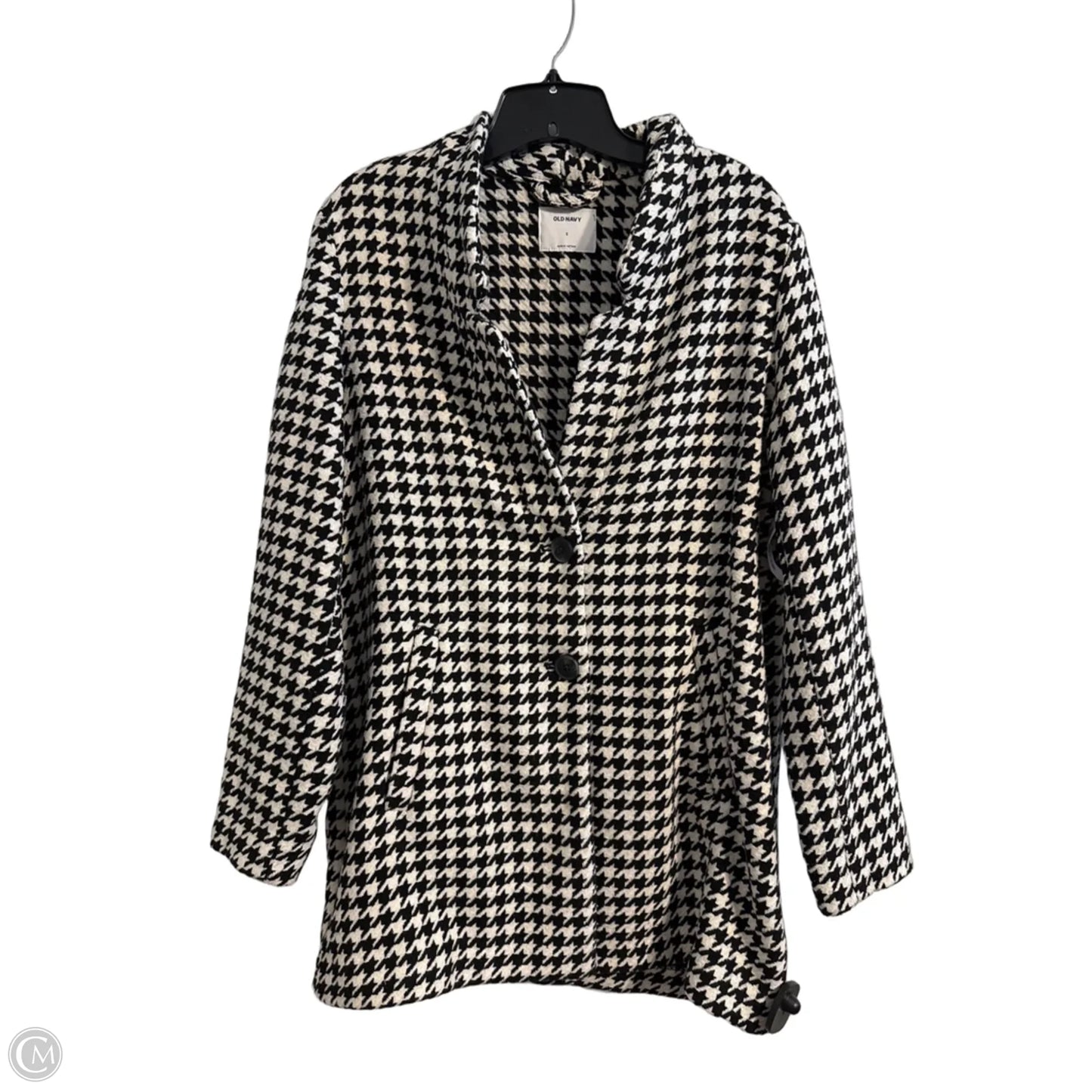 Coat Peacoat By Old Navy In Black & White, Size: S
