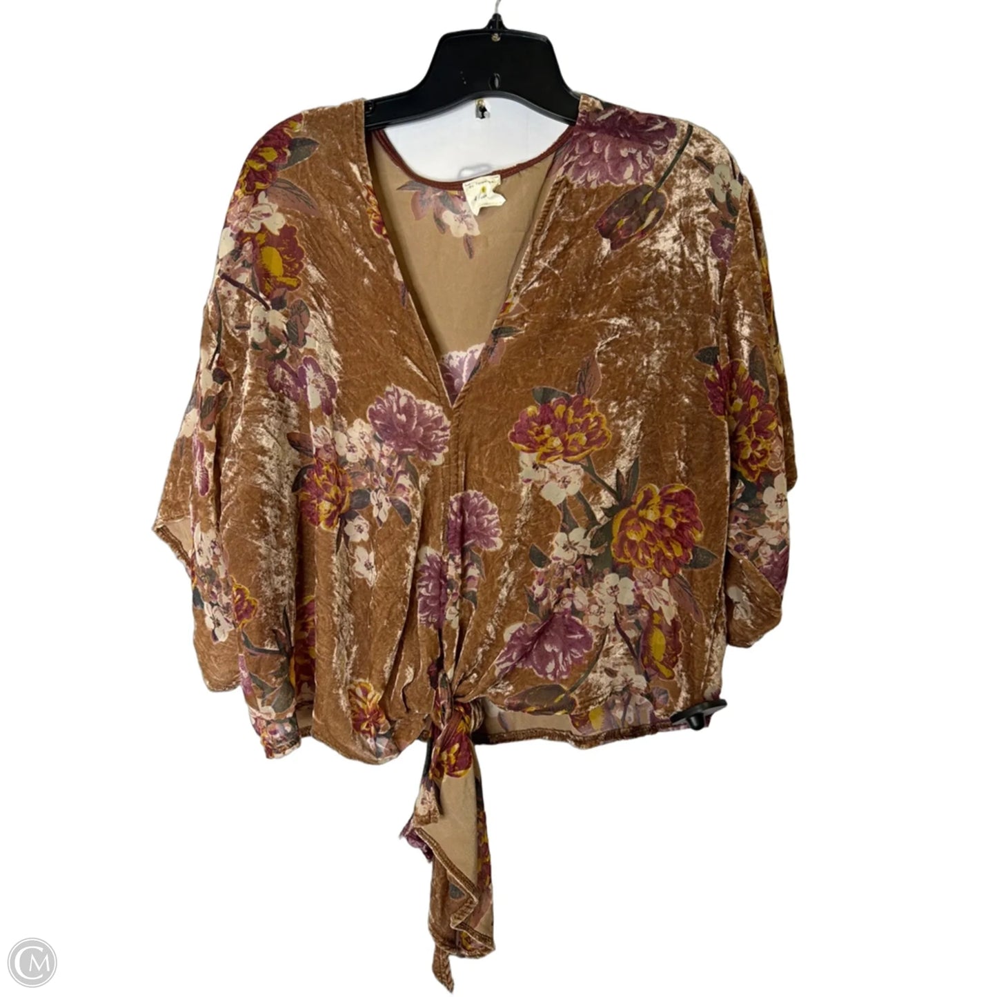 Top Short Sleeve By By Together In Brown, Size: M