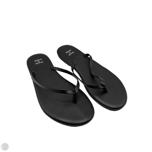 Sandals Flip Flops By Shade & Shore In Black, Size: 7