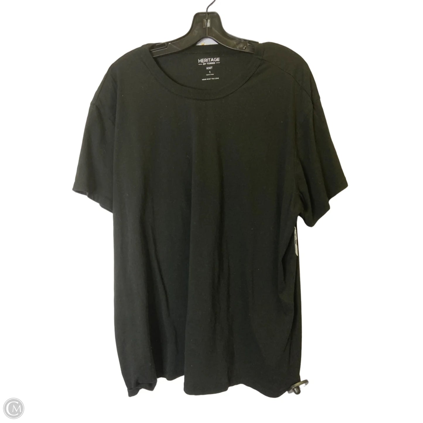 Top Short Sleeve By Torrid In Black, Size: 1x