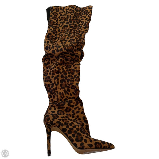 Boots Knee Heels By Jessica Simpson In Animal Print, Size: 9