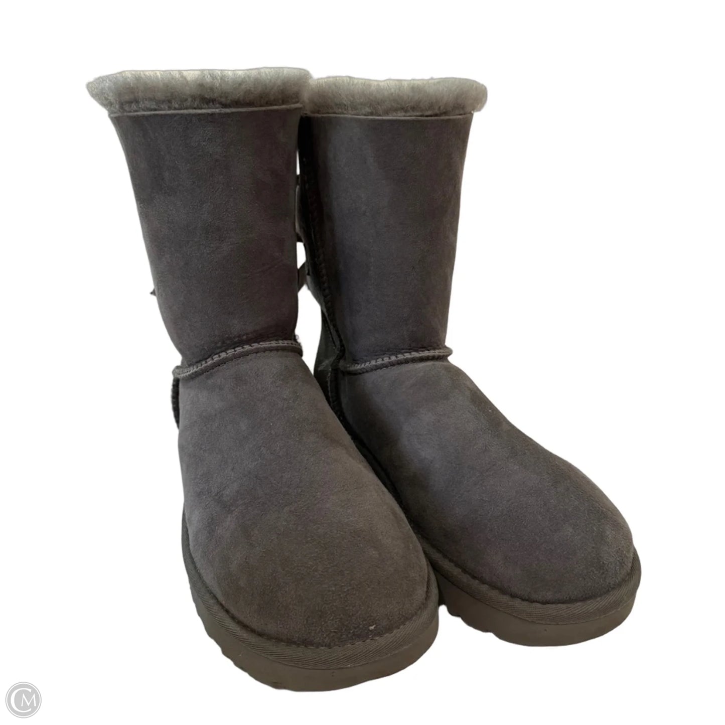 Boots Designer By Ugg In Grey, Size: 9