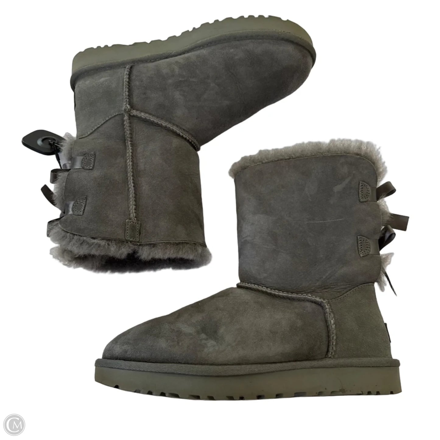 Boots Designer By Ugg In Grey, Size: 9