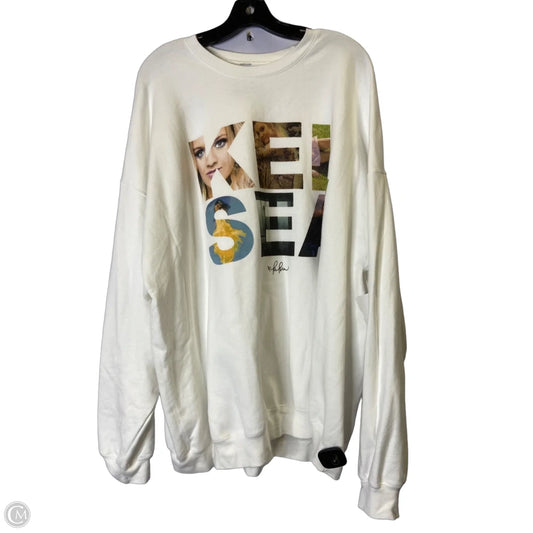 Sweatshirt Crewneck By Clothes Mentor In White, Size: 2x