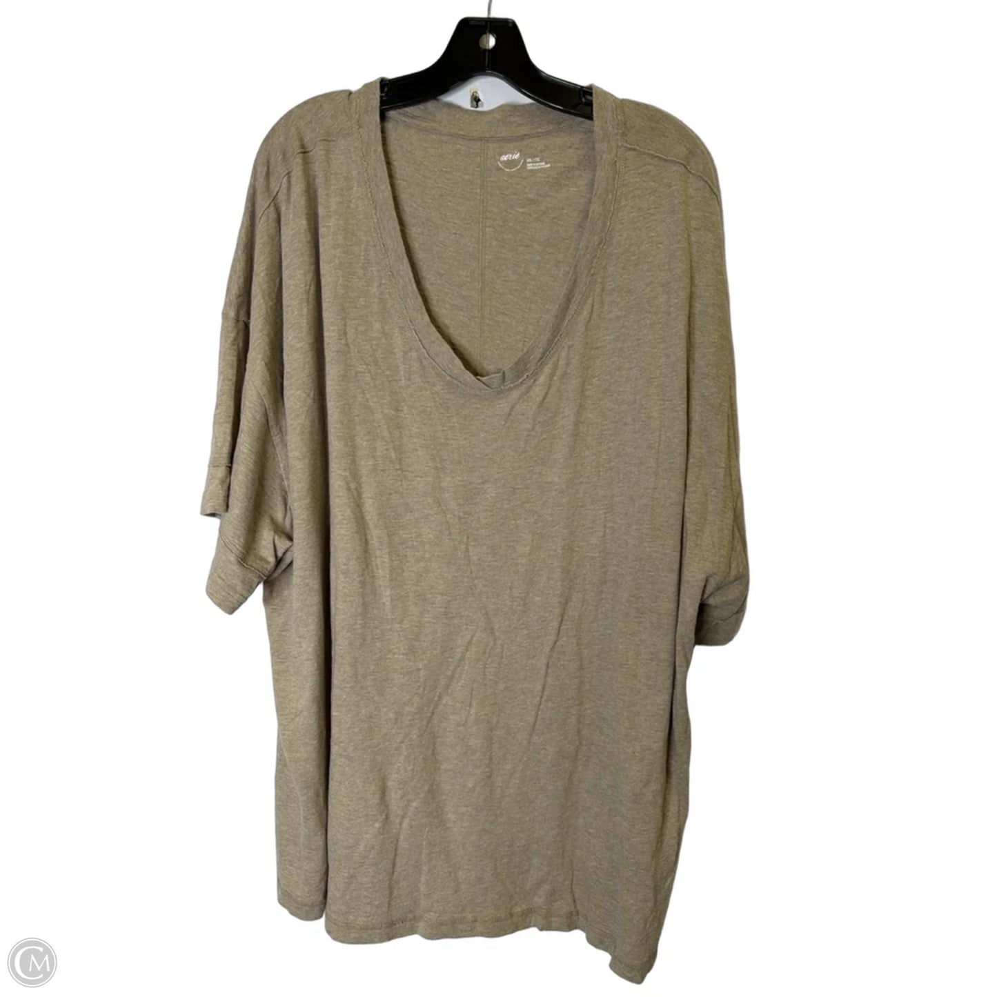 Top Short Sleeve Basic By Aerie In Taupe, Size: Xxl