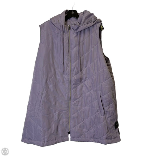 Vest Puffer & Quilted By Cj Banks In Purple, Size: 3x
