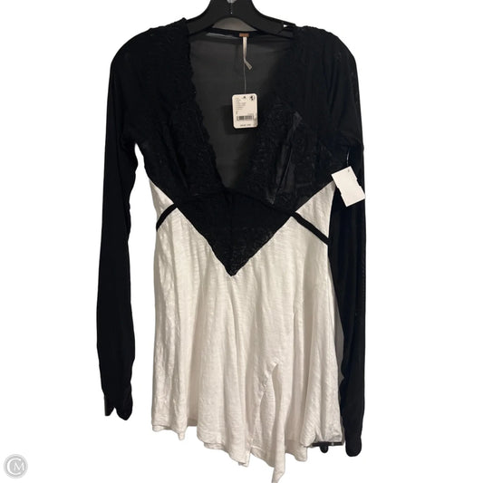 Top Long Sleeve By Free Press In Black & White, Size: S