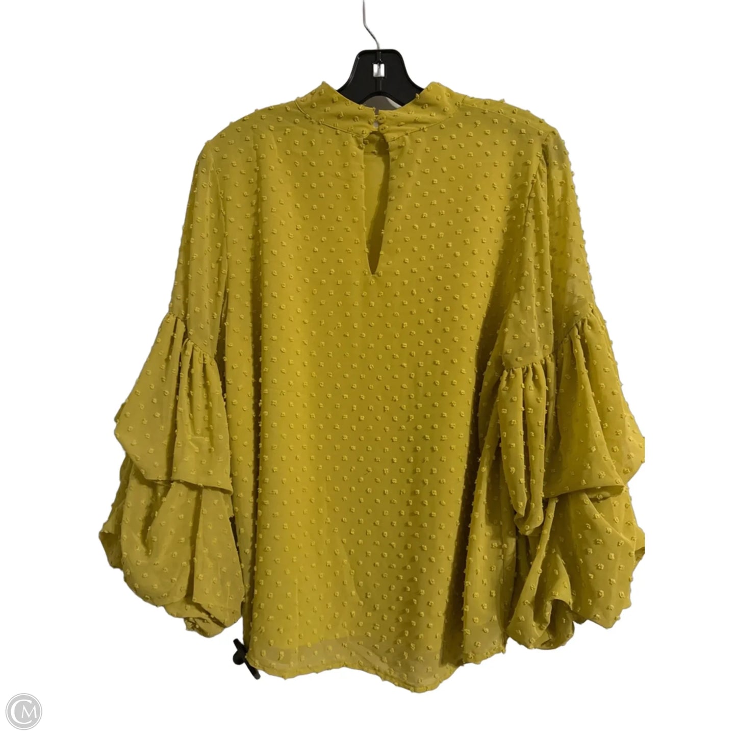 Blouse Long Sleeve By Wishlist In Chartreuse, Size: S