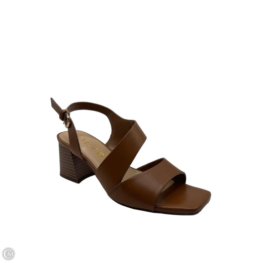 Sandals Heels Block By Unisa In Brown, Size: 6.5