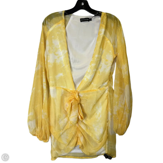 Dress Casual Short By Pretty Little Thing In Yellow, Size: 6
