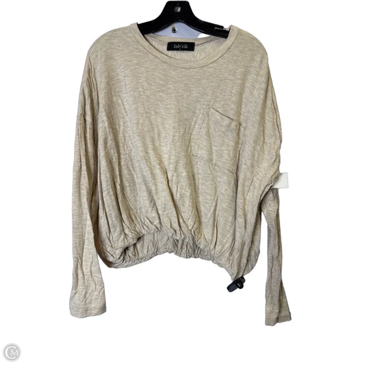 Top Long Sleeve By Fabrik In Cream, Size: M