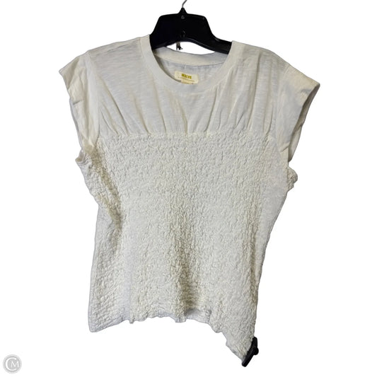 Top Short Sleeve By Maeve In White, Size: L