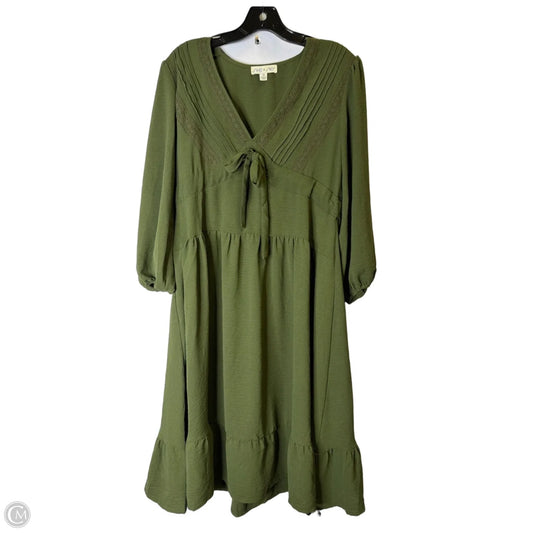 Dress Casual Midi By She + Sky In Green, Size: M