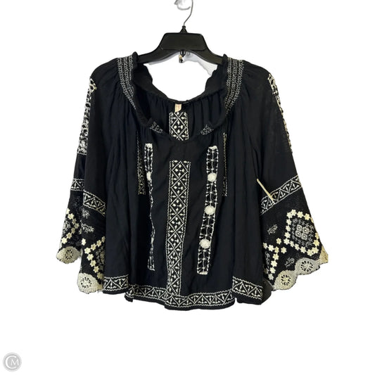 Top Long Sleeve By Free People In Black, Size: Xs
