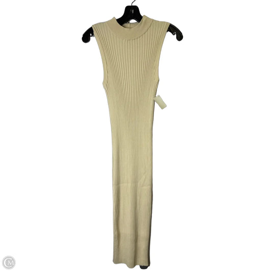 Dress Casual Midi By Fabrik In Cream, Size: M