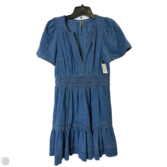 Dress Casual Short By Anthropologie In Blue Denim, Size: S