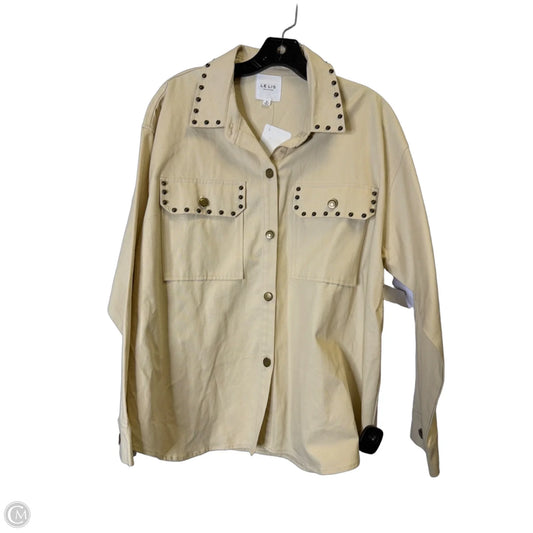 Jacket Shirt By Le Lis In Cream, Size: M