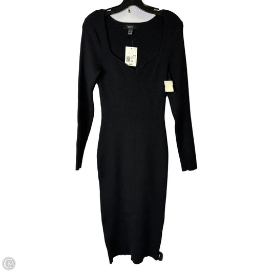 Dress Casual Midi By Forever 21 In Black, Size: 1x